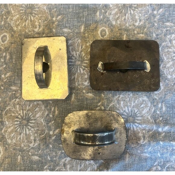 Set of 3 Antique Rustic Primitive Tin Cookie Cutters Birds Kitchen Decor Baking - Picture 2 of 5